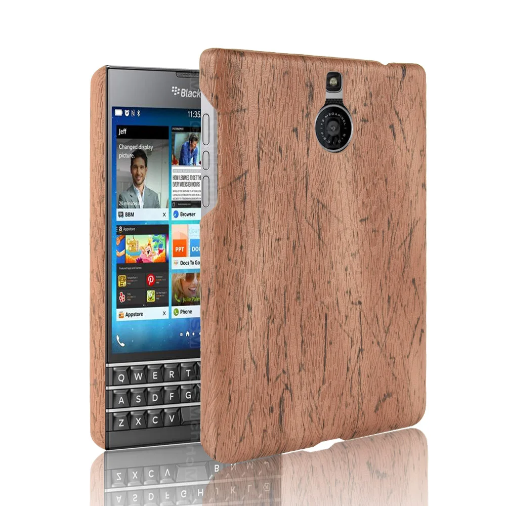 Кожаный чехол Woodern в стиле ретро для Blackberry Passport Edition серебристый роскошный