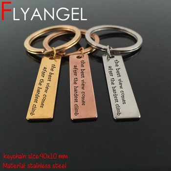 FLYANGEL Inspire Keychain Engraved Keyring The Best View Comes After The Hardest Climb Women Man High Quality Jewelry Gifts
FLYANGEL Inspire Keychain Engraved Keyring The Best View Comes After The Hardest Climb Women Man High Quality Jewelry Gifts