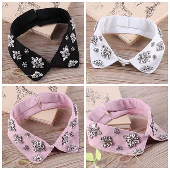 Lace Fake Collar Women 2019 Vintage Crystal Sewing Tie Detachable Collar False Collar Removable Neckwear Clothes Accessories
Lace Fake Collar Women 2019 Vintage Crystal Sewing Tie Detachable Collar False Collar Removable Neckwear Clothes Accessories