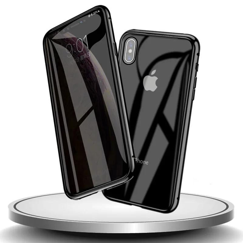 Conelz For iPhone X XS XR Magnetic Case Privacy Film Tempered Glass Screen Protector Clear Front & Back Case Cover for XS Max
Conelz For iPhone X XS XR Magnetic Case Privacy Film Tempered Glass Screen Protector Clear Front & Back Case Cover for XS Max