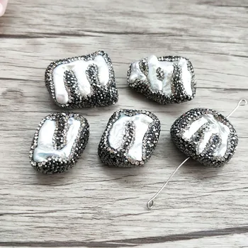 5Pcs Natural pearl Druzy Beads With Pave Rhinestone Connector Spacer Beads For DIY Making Bracelet necklace Jewelry BD337
5Pcs Natural pearl Druzy Beads With Pave Rhinestone Connector Spacer Beads For DIY Making Bracelet necklace Jewelry BD337