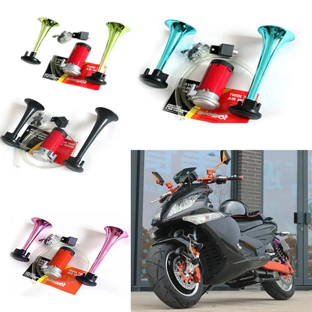 Dragonpad Universal 178DB Super Loud Dual Trumpet Air Horn Kit with 12V Air Compressor for Boat Truck Train Car Vehicle
Dragonpad Universal 178DB Super Loud Dual Trumpet Air Horn Kit with 12V Air Compressor for Boat Truck Train Car Vehicle