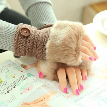 Hot Sale 1 Pair Warm Winter Gloves Faux Rabbit Fur Wrist Fingerless Gloves Mittens For Women
Hot Sale 1 Pair Warm Winter Gloves Faux Rabbit Fur Wrist Fingerless Gloves Mittens For Women
