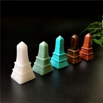 Reiki Healing Stones Tower Shaped Tiger's Eye Stone Tumbled Crystals Turquoise Pointed Figurine Statue Home Table Decoration 1pc
Reiki Healing Stones Tower Shaped Tiger's Eye Stone Tumbled Crystals Turquoise Pointed Figurine Statue Home Table Decoration 1pc