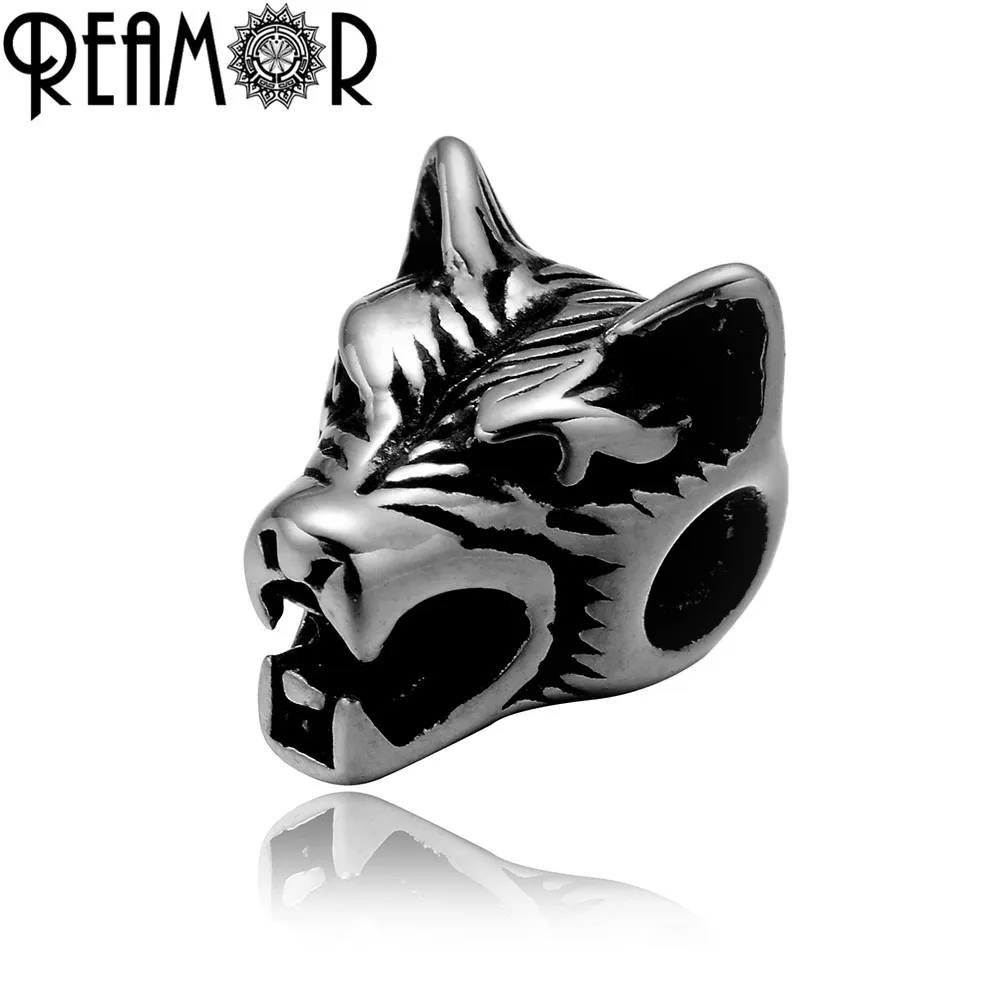 RUIMO 2mm Hole 316l Stainless Steel Wolf Head Beads Charms Spacer Beads for Beaded Bracelet Jewelry Making DIY Accessories 5pcs
RUIMO 2mm Hole 316l Stainless Steel Wolf Head Beads Charms Spacer Beads for Beaded Bracelet Jewelry Making DIY Accessories 5pcs
