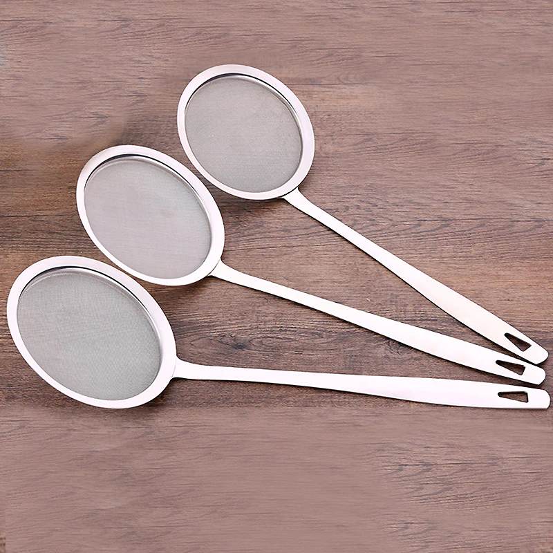 1PC Sliver Color Stainless Steel Oil filter Long Handle Colander with 10cm diameter fine mesh sieve fliter net
1PC Sliver Color Stainless Steel Oil filter Long Handle Colander with 10cm diameter fine mesh sieve fliter net