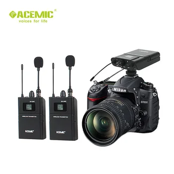 ACEMIC DV-200 Dual channel wireless lavalier microphone wireless camera microphone system for Camera DSLR smartphone iphone
ACEMIC DV-200 Dual channel wireless lavalier microphone wireless camera microphone system for Camera DSLR smartphone iphone