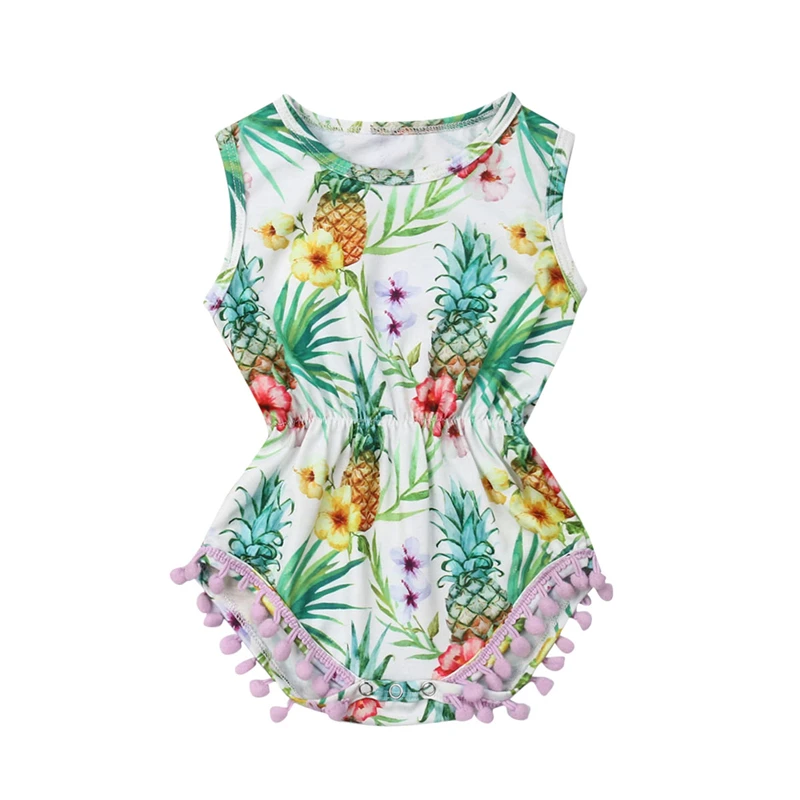 Fruit Floral Print Baby Rompers 2019 Summer Tassel Infant Baby Girl Clothes Sleeveless Jumpsuit New Born Baby Clothes Outfits
Fruit Floral Print Baby Rompers 2019 Summer Tassel Infant Baby Girl Clothes Sleeveless Jumpsuit New Born Baby Clothes Outfits