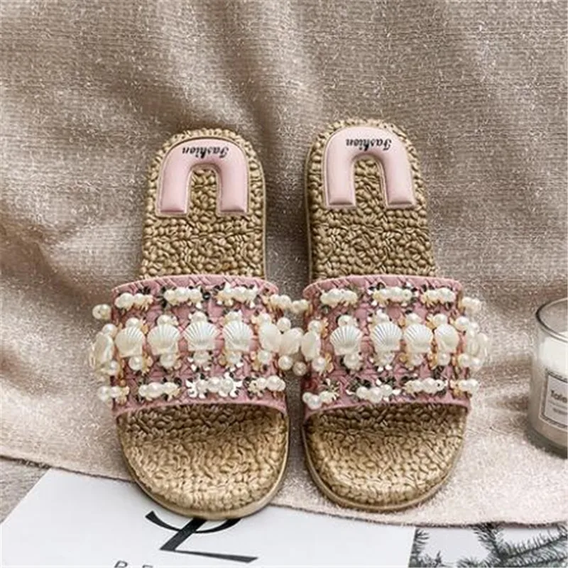 New Pearl Slippers Women Slides Flats Women Summer Beach Flip Flops Sandals Women Shoes Slippers Casual Shoes Sandalias Mujer F5
New Pearl Slippers Women Slides Flats Women Summer Beach Flip Flops Sandals Women Shoes Slippers Casual Shoes Sandalias Mujer F5