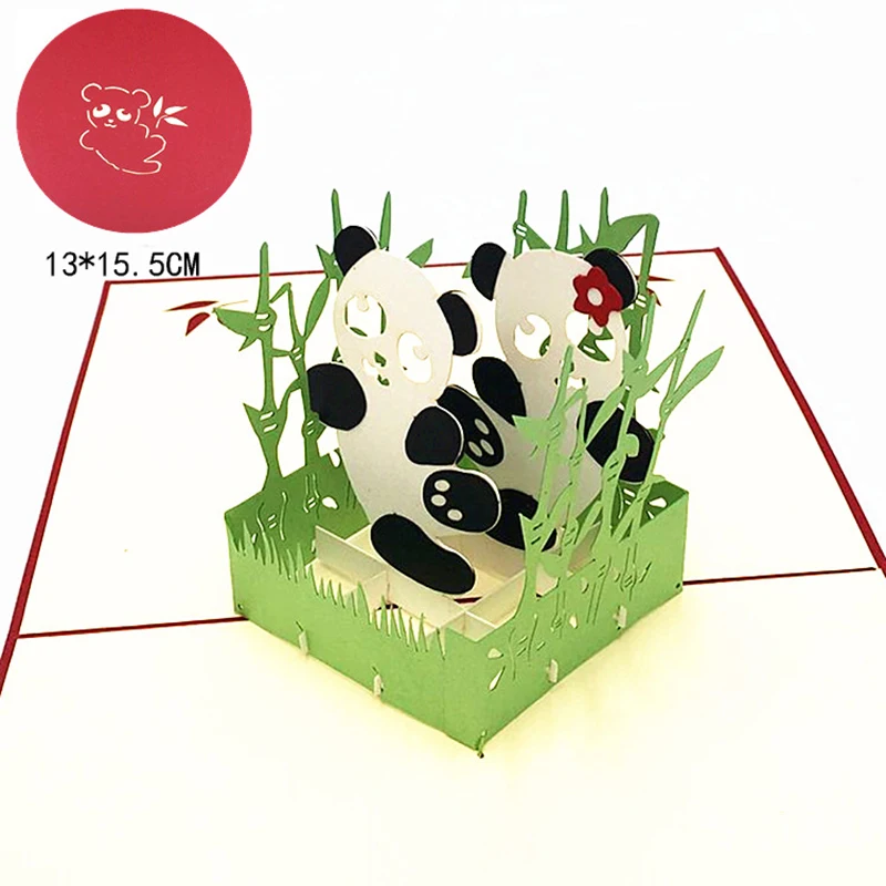 1pcs Handmade 3D Pop Up Card Panda Paper Greeting Kirigami Card Happy Birthday Invitation Card Postcards Kids Thanksgiving Gifts
1pcs Handmade 3D Pop Up Card Panda Paper Greeting Kirigami Card Happy Birthday Invitation Card Postcards Kids Thanksgiving Gifts