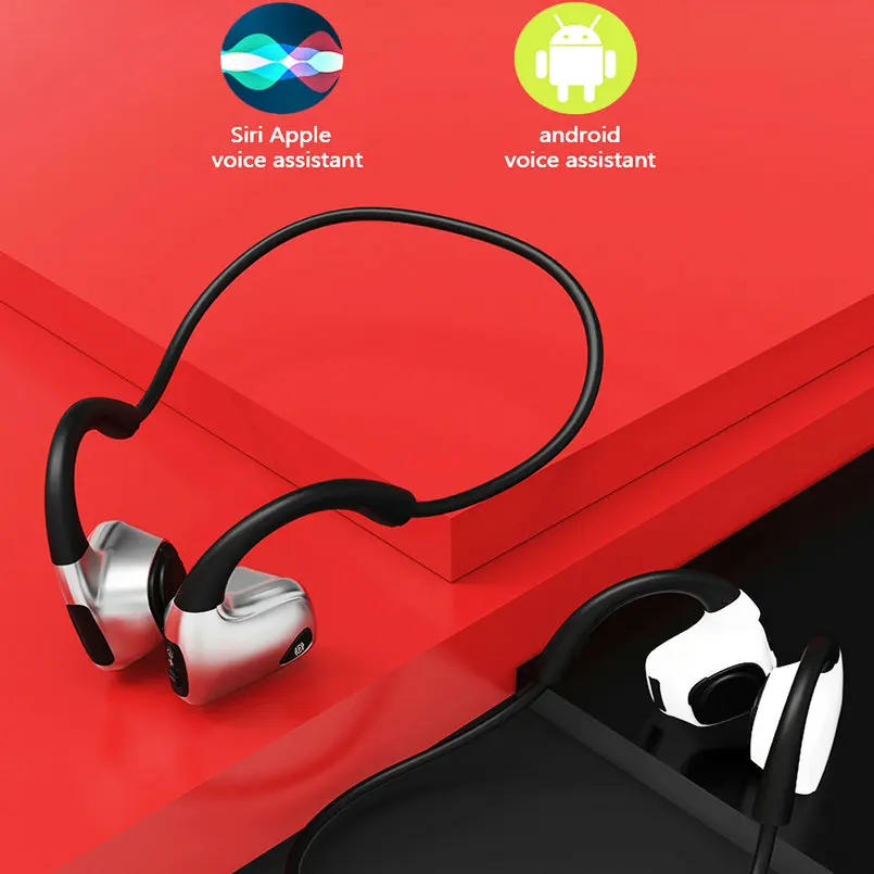 2018 Bluetooth Bone Conduction Earphones Sports Headphones NFC Wireless Headset Outdoor Hands free with Mic For Iphone 4 Running (3)