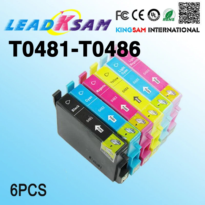 6x T0481 Ink Cartridge compatible for Stylus Photo R200 R220 R300 R300M R320 R340 RX500 RX600 RX620 RX640
6x T0481 Ink Cartridge compatible for Stylus Photo R200 R220 R300 R300M R320 R340 RX500 RX600 RX620 RX640