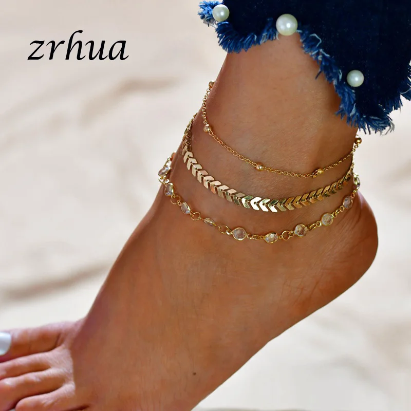 ZRHUA Crystal Sequins Anklet Set For Women Beach Foot jewelry Vintage Statement Anklets Boho Style Party Trendy Jewelry 3Pcs/lot 
ZRHUA Crystal Sequins Anklet Set For Women Beach Foot jewelry Vintage Statement Anklets Boho Style Party Trendy Jewelry 3Pcs/lot