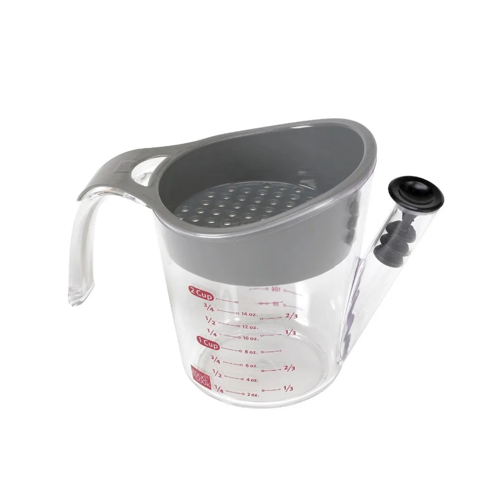 Unique Kitchen Utensil Cooking Meat Tools 2 Cup Fat Separator Stainers With Non-Slip Handle Measuring Cup Kitchen Accessories
Unique Kitchen Utensil Cooking Meat Tools 2 Cup Fat Separator Stainers With Non-Slip Handle Measuring Cup Kitchen Accessories