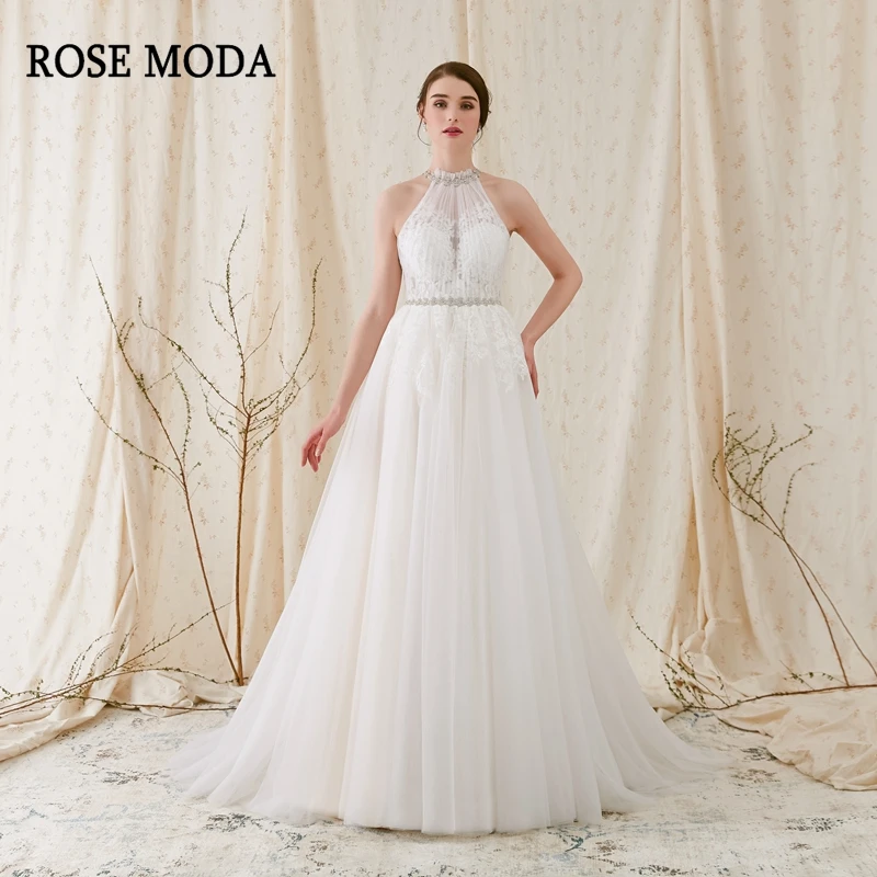 Rose Moda Simple Tulle Beach Wedding Dress 2019 Boho Wedding Dresses with Lace Crystal Sash Real Photos
Rose Moda Simple Tulle Beach Wedding Dress 2019 Boho Wedding Dresses with Lace Crystal Sash Real Photos