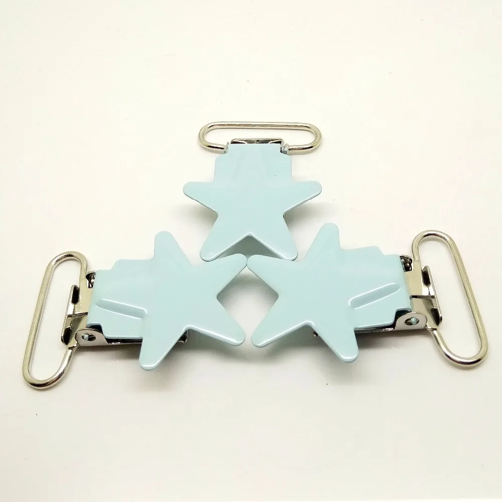 Baby blue star suspender clips 20pcs pacifier clips metal enamel suspender clips
Baby blue star suspender clips 20pcs pacifier clips metal enamel suspender clips