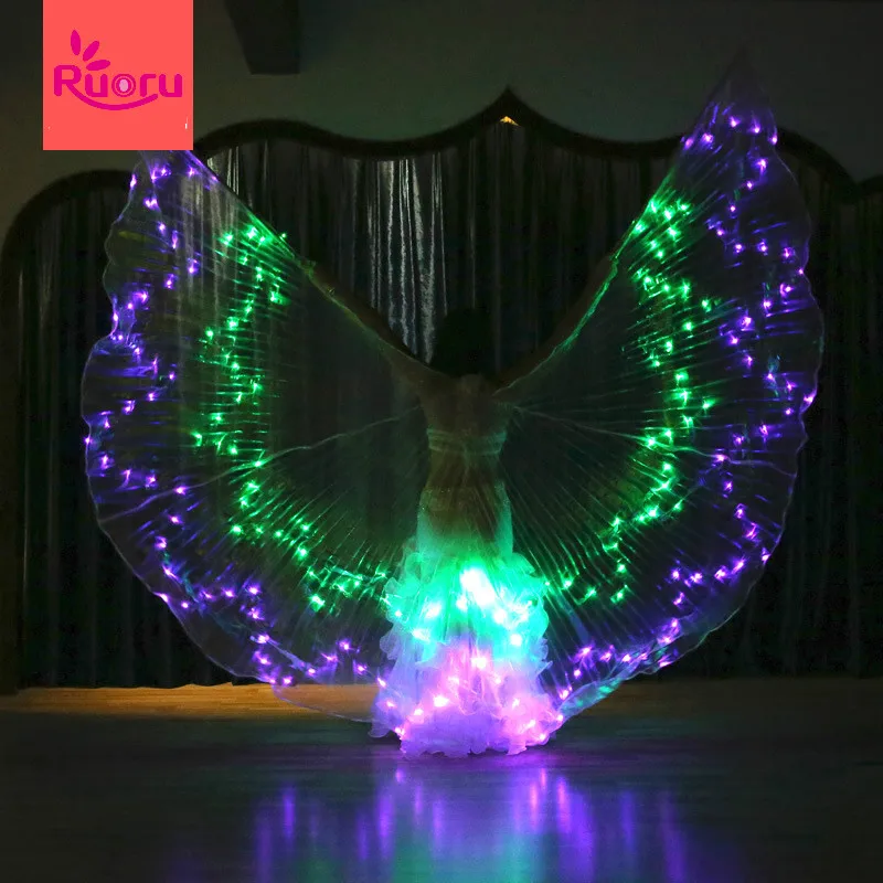 Ruoru Belly Dance LED Isis Wings Popular Stage Performance Props Belly Dancing Wings Props with Stick Belly Dancing Accessory
Ruoru Belly Dance LED Isis Wings Popular Stage Performance Props Belly Dancing Wings Props with Stick Belly Dancing Accessory