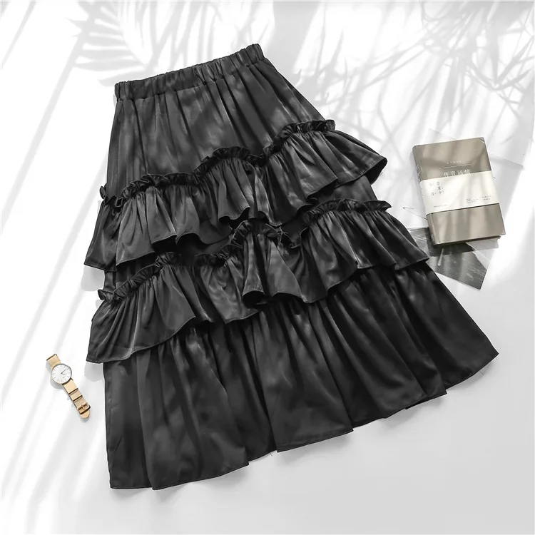 6605 wooden ear pleats women skirts Spring fairy cakes and long skirts girl skirt
6605 wooden ear pleats women skirts Spring fairy cakes and long skirts girl skirt