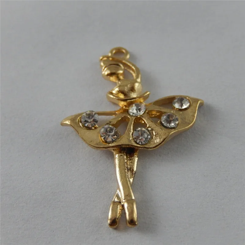 Julie Wang 10PCS Mini Charm Alloy Gold Ballet Girl with Rhinestones Pendant Charms Handmade Hanging Jewelry Making Accessory
Julie Wang 10PCS Mini Charm Alloy Gold Ballet Girl with Rhinestones Pendant Charms Handmade Hanging Jewelry Making Accessory
