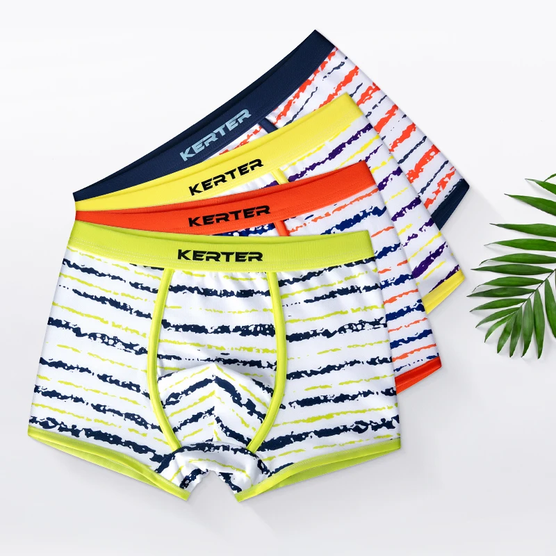 4Pcs/Pack Boxer Underwear for Boys Striped Children Cotton Panties Shorts Teenage Breathable Underpants Young Underwear Boys 16T
4Pcs/Pack Boxer Underwear for Boys Striped Children Cotton Panties Shorts Teenage Breathable Underpants Young Underwear Boys 16T