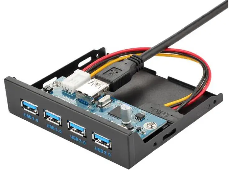 front panel | 4 Port USB 3.0 Front Panel Combo Bracket | 5 front panel | 4 Port USB 3.0 Front Panel Combo Bracket | 1