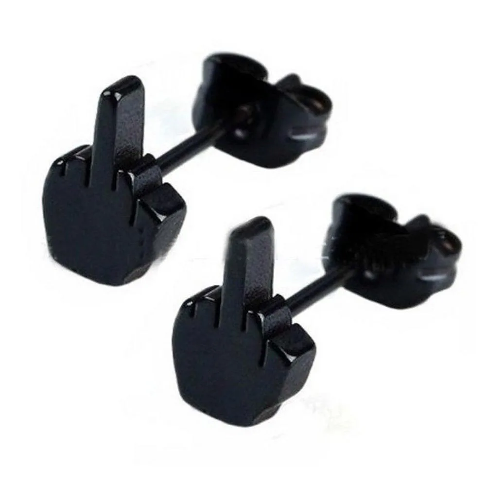 Fashion Rock Middle Finger Shape Stud Earrings Summer Style Pierced Stainless Steel Earrings for Men Women Jewelry
Fashion Rock Middle Finger Shape Stud Earrings Summer Style Pierced Stainless Steel Earrings for Men Women Jewelry