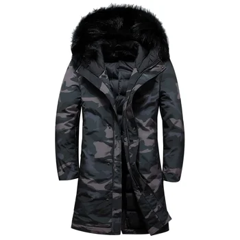 Camouflage men's long down jacket top quality fur collar extra thick white duck down jacket men Winter mens jackets windbreakers
Camouflage men's long down jacket top quality fur collar extra thick white duck down jacket men Winter mens jackets windbreakers