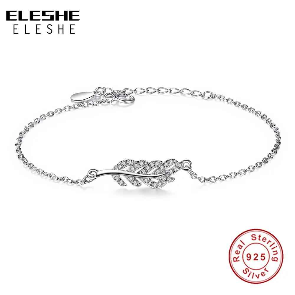 ELESHE Fashion Vintage Leaf Link Chain Charm Bracelet Bangle for Women 925 Sterling Silver Bracelets Femme Wedding Jewelry Gift
ELESHE Fashion Vintage Leaf Link Chain Charm Bracelet Bangle for Women 925 Sterling Silver Bracelets Femme Wedding Jewelry Gift