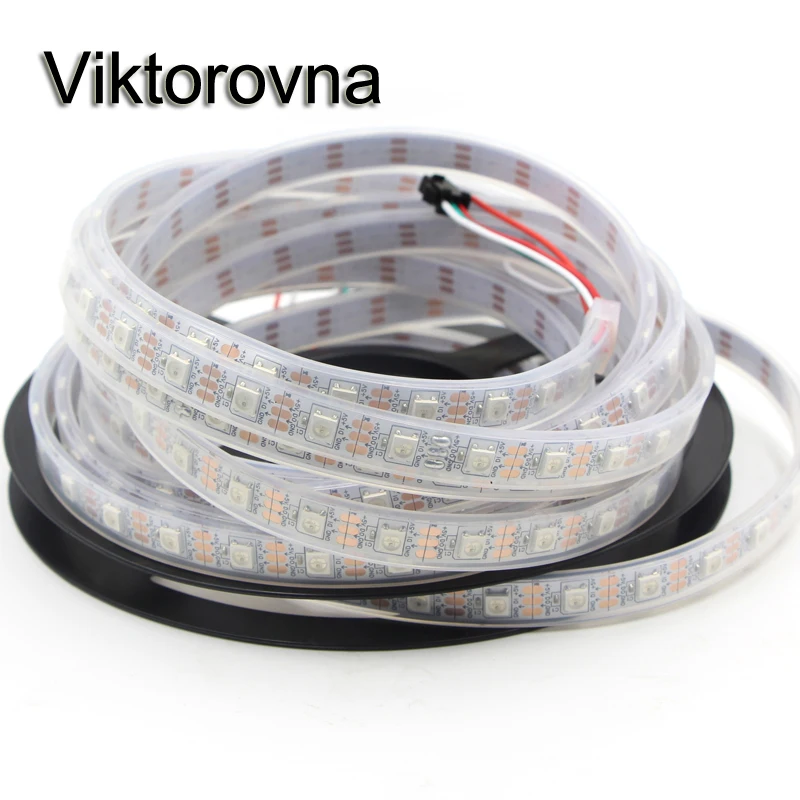 LED Strips WS2812B ws2812 IC RGB individually addressable 5050 leds strip light Waterproof diode flexible neon led tape lamp 5V | Лампы и