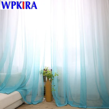 1pc American Europe Sheer Blue Voile Gradient Curtains for Living room Tulle Fabric Grey Window Blinds Curtain Panels WP185-30
1pc American Europe Sheer Blue Voile Gradient Curtains for Living room Tulle Fabric Grey Window Blinds Curtain Panels WP185-30