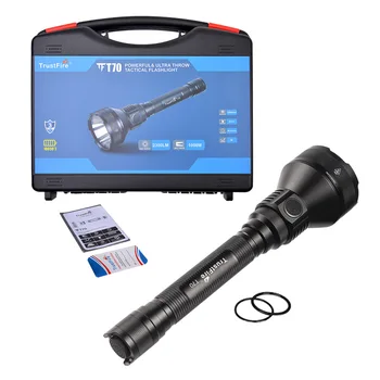 T70 XHP-35HI LED Tactical Flashlight TrustFire 2300LM 1000M Torch Rechargeable use 18650 battery light for Rifle Hunting lamp
T70 XHP-35HI LED Tactical Flashlight TrustFire 2300LM 1000M Torch Rechargeable use 18650 battery light for Rifle Hunting lamp