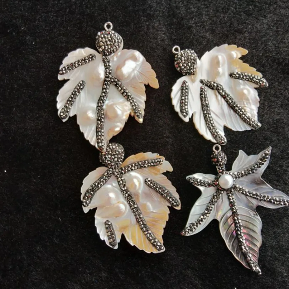 5Pieces Shell Pearl Pendants Necklace Fashion DIY Leaves Pendant Pendentif Handmade DIY Jewelry Pendulum Pendientes Mujer Moda
5Pieces Shell Pearl Pendants Necklace Fashion DIY Leaves Pendant Pendentif Handmade DIY Jewelry Pendulum Pendientes Mujer Moda