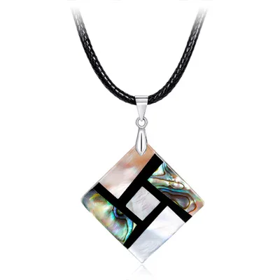 New Arrival Abalone Shell Alloy Pendant Bead Natural Necklace Women Men Square Jewelry Natural Abalone Shell Charms Gift
New Arrival Abalone Shell Alloy Pendant Bead Natural Necklace Women Men Square Jewelry Natural Abalone Shell Charms Gift