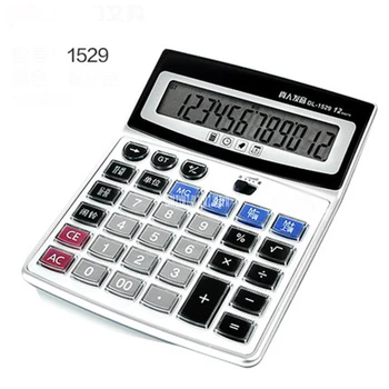 Calculator 1529 Multifunctional Financial Office Solar Calculator Large Screen Screen display digits 12 LCD Screen material
Calculator 1529 Multifunctional Financial Office Solar Calculator Large Screen Screen display digits 12 LCD Screen material