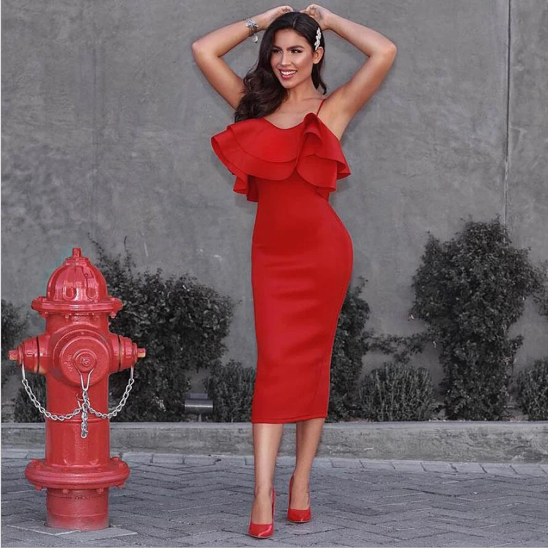 Sexy Summer Red Ruffled Midi Dresses White Party Dress Backless Bodycon Slinky Dress Sleeveless Party Dresses
Sexy Summer Red Ruffled Midi Dresses White Party Dress Backless Bodycon Slinky Dress Sleeveless Party Dresses