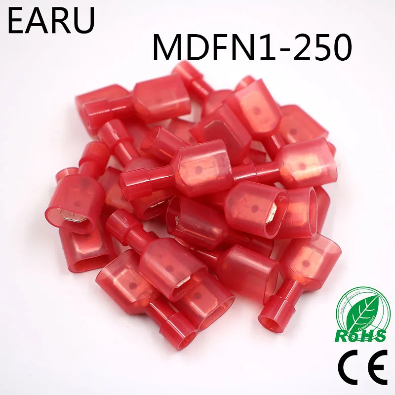 MDFN1.25-250 MDFN1-250 NYLON Brass Male Insulated Spade Joint Cable Wire Connector 100PCS 50Sets Suit 0.5-1.5mm2 22-16AWG MDFN
MDFN1.25-250 MDFN1-250 NYLON Brass Male Insulated Spade Joint Cable Wire Connector 100PCS 50Sets Suit 0.5-1.5mm2 22-16AWG MDFN