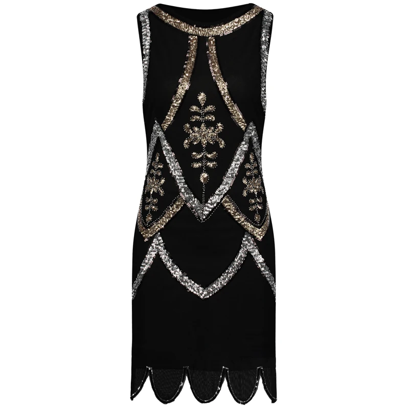 Women Little Black Dress 1920s Flapper Gatsby Charleston Sequin Bead Vintage O-Neck Sleeveless Embroidery Mini Party Dress
Women Little Black Dress 1920s Flapper Gatsby Charleston Sequin Bead Vintage O-Neck Sleeveless Embroidery Mini Party Dress