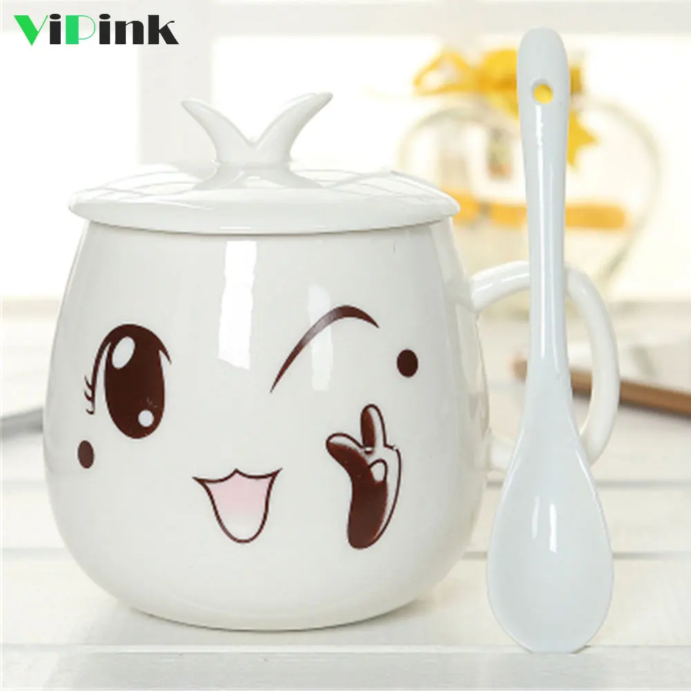 320ml Creative Cute Expression Ceramic Mugs Coffee Mug With Lid Spoon Water Container Funny Cups And Mugs Porcelain Tea Cup Gift
320ml Creative Cute Expression Ceramic Mugs Coffee Mug With Lid Spoon Water Container Funny Cups And Mugs Porcelain Tea Cup Gift
