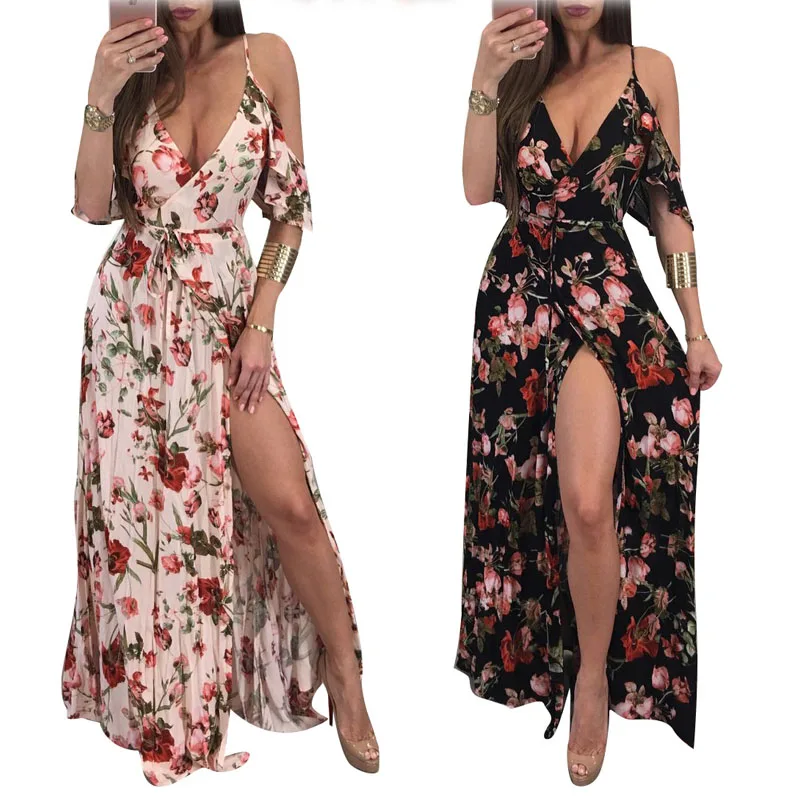 Summer Off Shoulder Maxi long Dress Fashion Floral Sling Women V Neck Beach Dress Bohemian Vacation Floral Maxi Dress
Summer Off Shoulder Maxi long Dress Fashion Floral Sling Women V Neck Beach Dress Bohemian Vacation Floral Maxi Dress