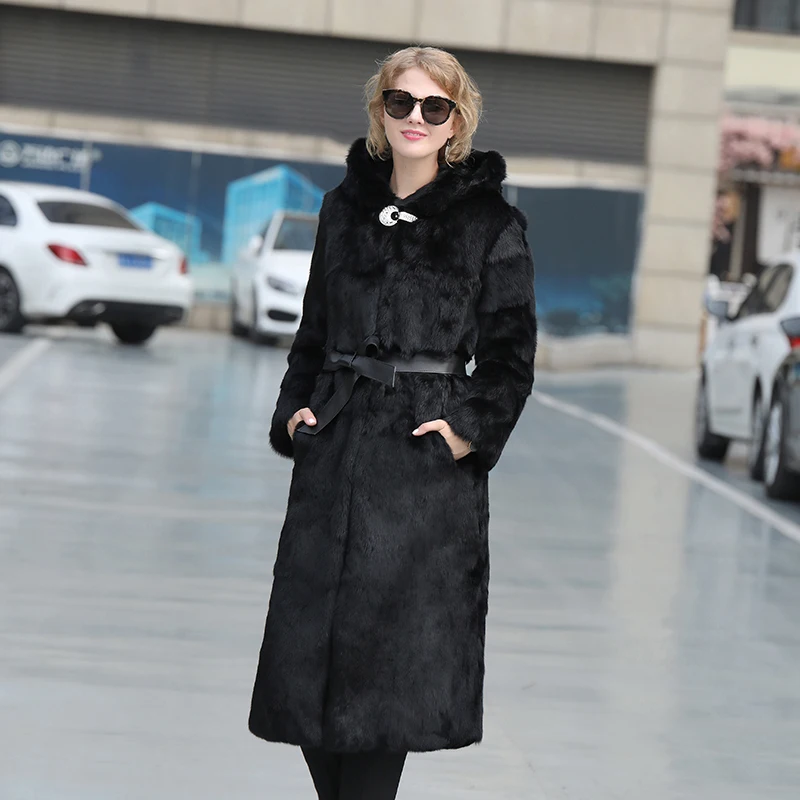 LOVELY-JINNUO New fashion Full Pelt Real 100% Nature Rabbit Fur Coat women long thick warm rabbit fur coat with hood JN601
LOVELY-JINNUO New fashion Full Pelt Real 100% Nature Rabbit Fur Coat women long thick warm rabbit fur coat with hood JN601