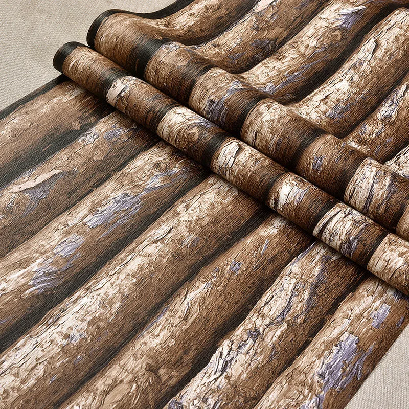 53cmx10m 3D Stereo Simulation Wood Grain PVC Thickening Wallpaper Hotel Coffee Shop Bark Trunk Round Wood Background Wallpaper
53cmx10m 3D Stereo Simulation Wood Grain PVC Thickening Wallpaper Hotel Coffee Shop Bark Trunk Round Wood Background Wallpaper