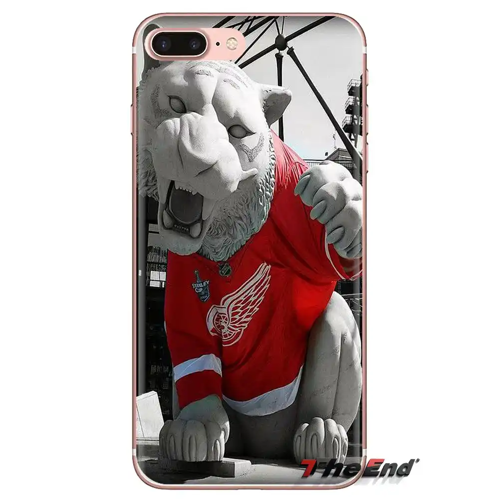 ic hockey detroit red wings transparent soft covers for xiaomi