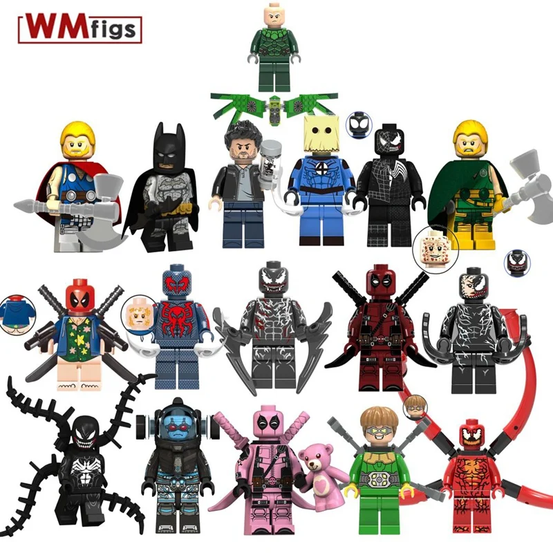 New Marvel Legoings Figures Vulture Unworthy Thor Doctor Octopus Mister Freeze Pink Deadpool Venom Building Blocks Children Toys
New Marvel Legoings Figures Vulture Unworthy Thor Doctor Octopus Mister Freeze Pink Deadpool Venom Building Blocks Children Toys