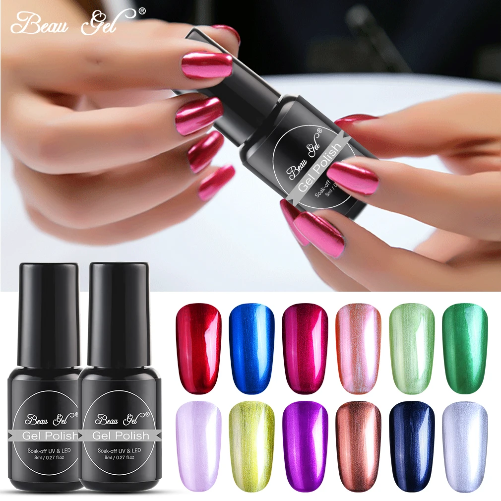 Beau Gel 8ml UV Gel Nail Polish Metallic Mirror Effect Soak Off Vernis Semi Permanent Nail Polish Nails Lacquer Nail Art Design
Beau Gel 8ml UV Gel Nail Polish Metallic Mirror Effect Soak Off Vernis Semi Permanent Nail Polish Nails Lacquer Nail Art Design