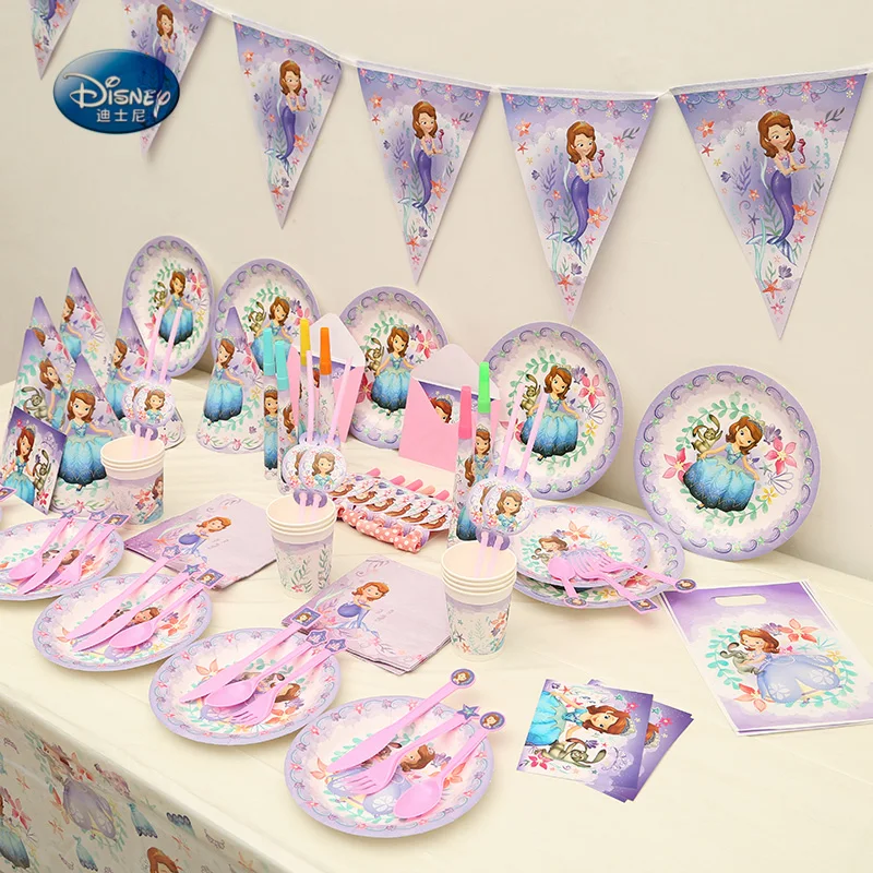 Suitable for 12 people Sofia Princess disposable Tableware Set total 189 pcs Children Birthday Party Supplies Decorations
Suitable for 12 people Sofia Princess disposable Tableware Set total 189 pcs Children Birthday Party Supplies Decorations