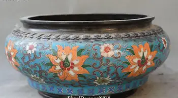 22CM Chinese Cloisonne Enamel Bronze Lotus Jar Crock Demijohn Bowl Dishes Statue
22CM Chinese Cloisonne Enamel Bronze Lotus Jar Crock Demijohn Bowl Dishes Statue
