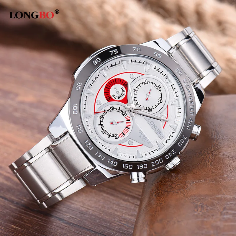 New Luxury Brand Longbo Business Full Stainless Steel Man Wrist Watch Fashion Sports Watches Mens Thress eyes relogio masculino
New Luxury Brand Longbo Business Full Stainless Steel Man Wrist Watch Fashion Sports Watches Mens Thress eyes relogio masculino