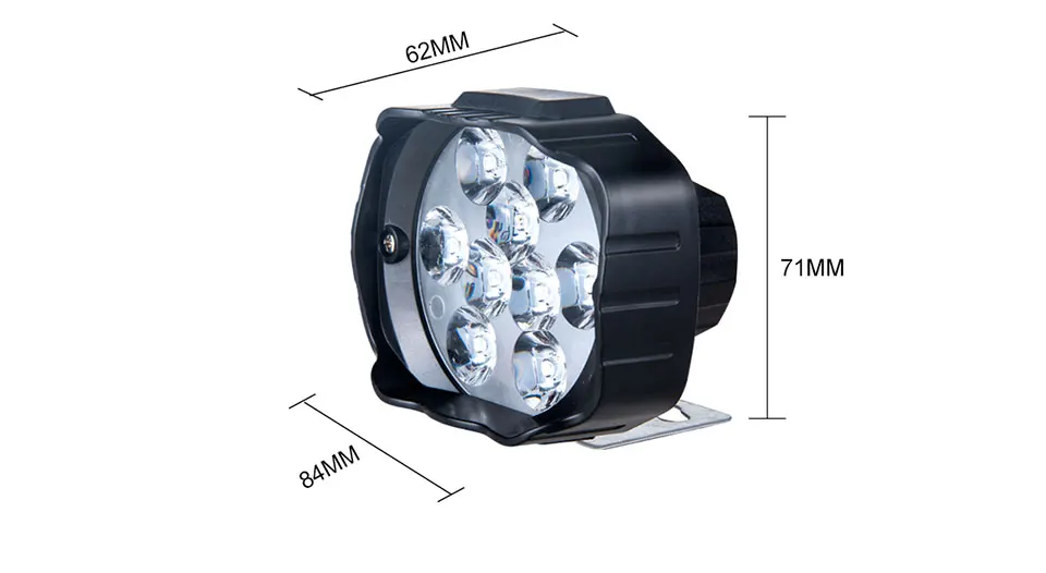 MeeToo Super Bright LED Motorcycles Headlight Lamp Scooters Fog Spotlight 6500K White Working Spot Light DRL Car Headlamp 9-85V (4)