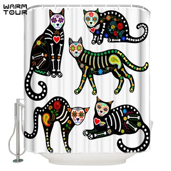 WARMTOUR Shower Curtain Halloween Cat Christmas Extra Long Fabric Bath Shower Curtains Bathroom Decor with Hooks
WARMTOUR Shower Curtain Halloween Cat Christmas Extra Long Fabric Bath Shower Curtains Bathroom Decor with Hooks