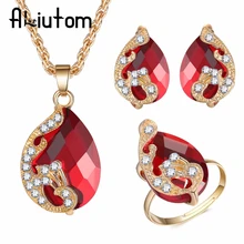 ALIUTOM 2017 New Crystal Peacock Jewelry Sets Bride Wedding Necklace Earrings Adjustable Ring Jewelry Set for Women
ALIUTOM 2017 New Crystal Peacock Jewelry Sets Bride Wedding Necklace Earrings Adjustable Ring Jewelry Set for Women